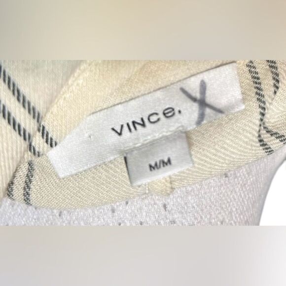 Vince long sleeve vneck wool blend blouse ~pale oat | size M - Picture 5 of 6